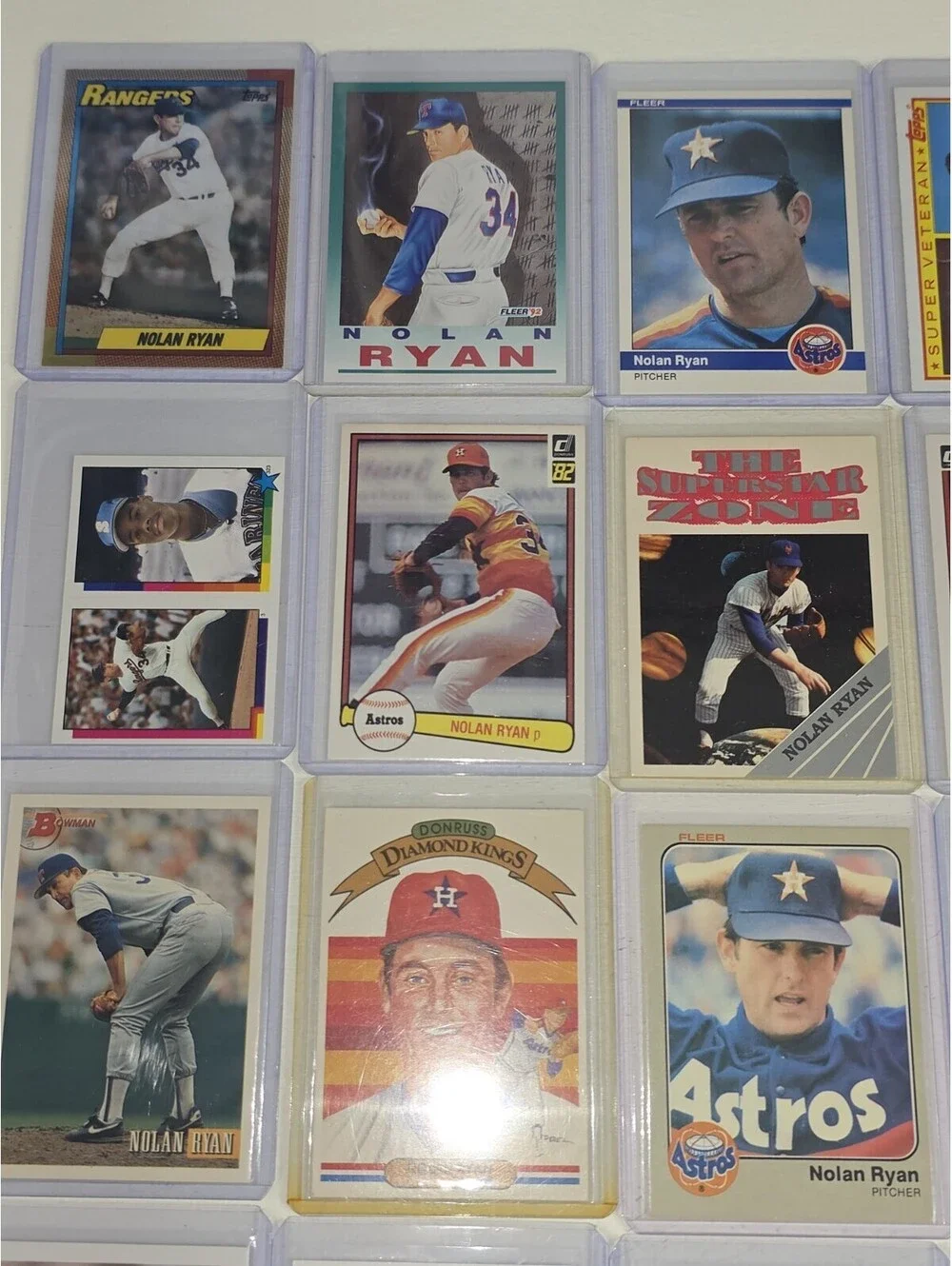 Huge Nolan Ryan Lot W/2008 Donruss Threads Diamond Kings Game-Worn Patch #/50 SP